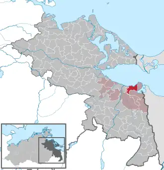 Kaart van Vogelsang-Warsin