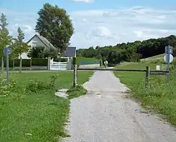 Fietspad op de voormalige lijn in Airaines
