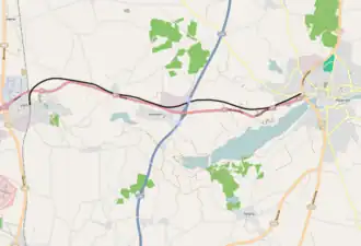 Spoorlijn Vojens - Haderslev op de kaart