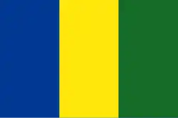 Vlag van de Liga van Sociaal-Democraten van Vojvodina.