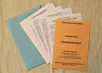 envelop met set van stembiljetten