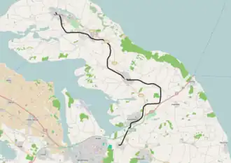 Spoorlijn Vollerup - Nordborg op de kaart