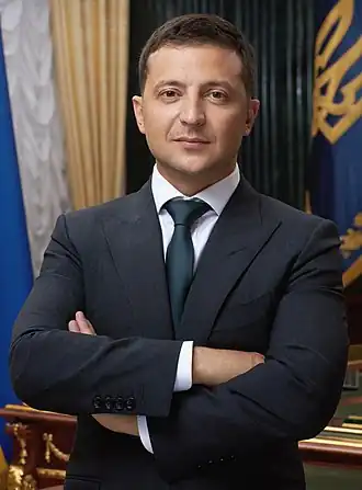 Volodymyr Zelensky, de huidige president van Oekraïne