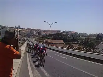 Het peloton in de buurt van Mafra (2010)