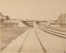 Het viaduct kort na de oplevering in 1870 (Von Kolkow)
