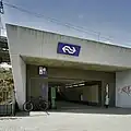 Ingang van het station