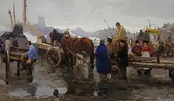 Figuren op de Rotterdamse kade