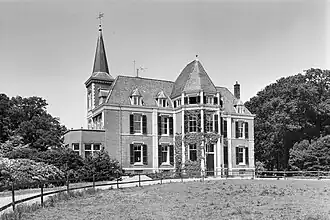 Het landhuis in 1967, afgebroken in 1986
