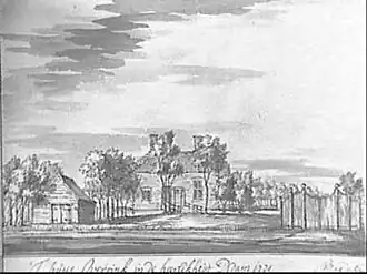 Het kasteel Overeng in 1721