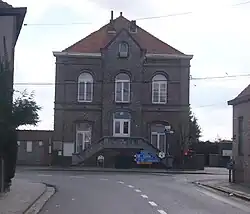 Voormalig gemeentehuis, thans secretariaat Generale Vrije Polders.