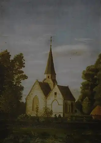 De vroegere Sint-Bonifatiuskerk aan het oud kerkhof