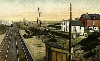 De voormalige stopplaats rond 1918