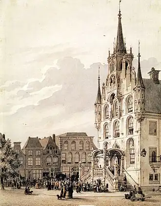 Het Herthuis op een prent van Dirk Johannes van Vreumingen