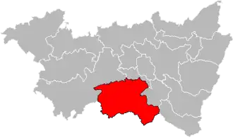 Locatie van het kanton