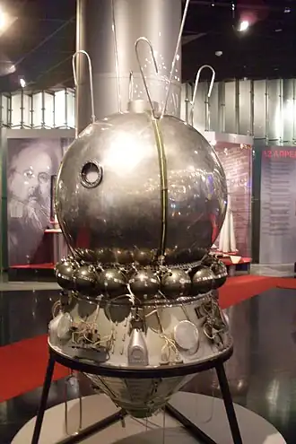 Een schaalmodel (1:3) van een Vostokcapsule in het Ruimtevaartmuseum te Moskou