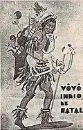 Kersticoon Vovó Indio (Opa Indiaan) komt voor vanaf 1920