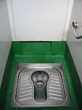 Roestvrijstalen hurktoilet in Hongkong