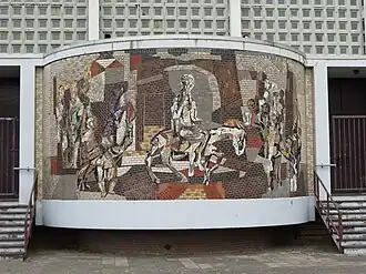 Mozaïek van Libert Ramakers op de Christus Koningkerk