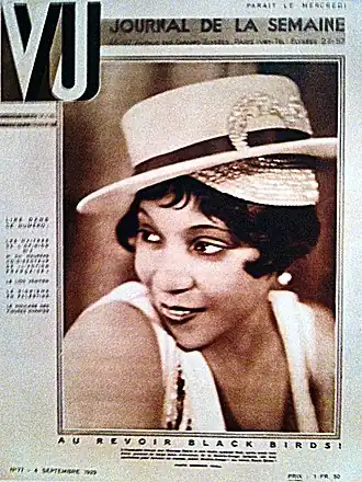 Adelaide Hall op de cover van VU Magazine, september 1929
