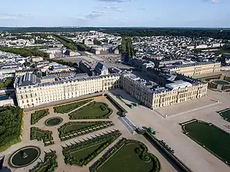 Het Kasteel van Versailles in Yvelines, zetel van het congres van het Franse parlement