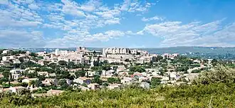 Gezicht op Lançon-Provence