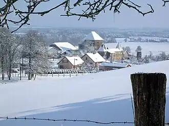 Gezicht op Chazoy (sinds 1972 onderdeel van de gemeente Burgille)
