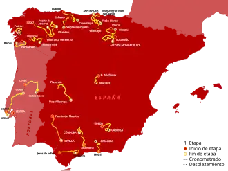 Routekaart van de Ronde van Spanje 2024