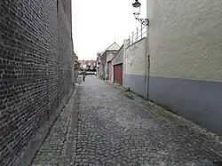 De straat genaamd Vuldersreitje, vanaf de Rodestraat