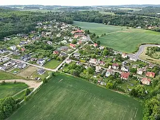 Vysoká Lhota in vogelvlucht (2022)