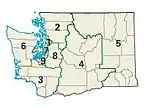 Congresdistricten in de staat Washington vanaf 2003