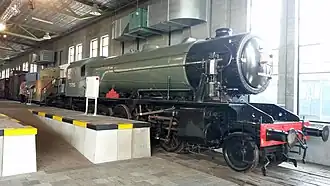Locomotief "Longmoor" (ex-NS 5085) in het Spoorwegmuseum.