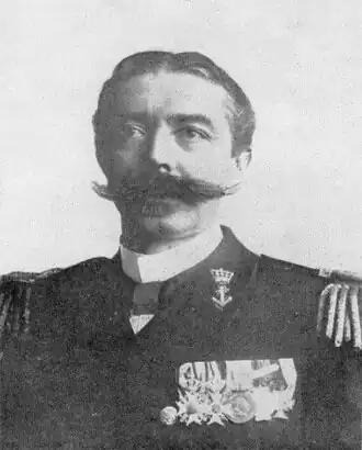 Willem Jan de Bruyne als commandant van het Koninklijk Instituut voor de Marine