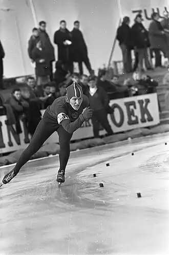 Lidia Skoblikova bij de WK allround van 1967