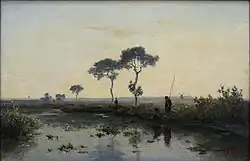 Vissers aan het water