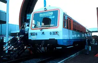 VT 411 van de WEG in 1981 tijdens de Messe te Hannover