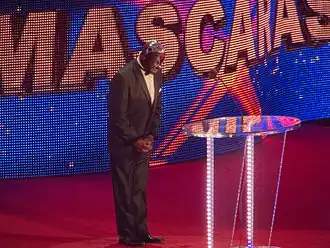 Máscaras in een WWE Hall of Fame-show op 31 maart 2012