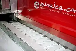 De eindcollector van een ijsbaan