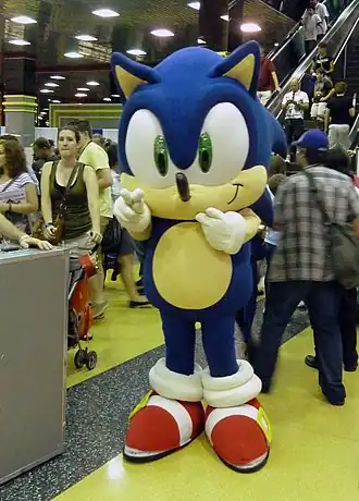 Cosplayer Sonic the Hedgehog tijdens WW Chicago 2011