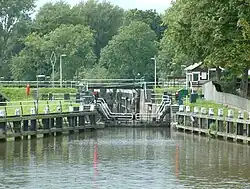 Sluis gezien vanuit de binnenkant