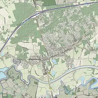 Kaart van Waasmunster