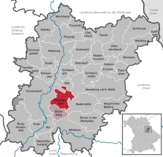 Kaart van Wackersdorf