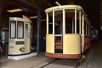 De wagenbak van motorwagen TET 1 tijdens restauratie bij de Museum Buurtspoorweg; 9 mei 2024.