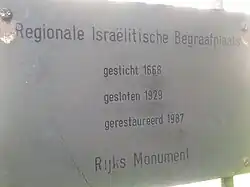 Bordje bij toegangshek