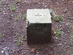 Pruisische triangulatiesteen op 694 m hoogte volgens TAW en 692 m hoogte volgens NN of NAP