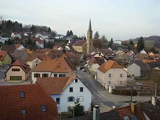 Gezicht over het dorp