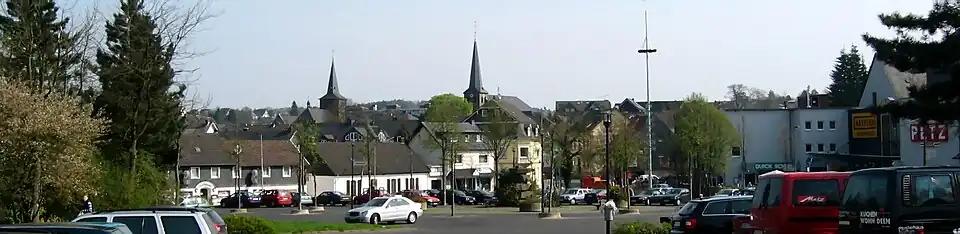 Gezicht vanaf de Marktplatz