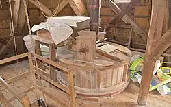 Maalkoppell met blauwe (natuurstenen) maalstenen