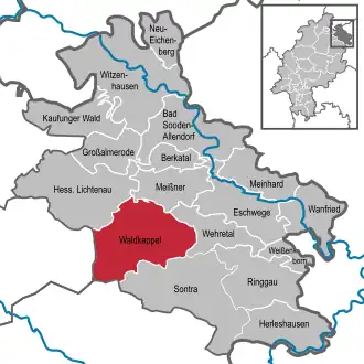 Kaart van Waldkappel