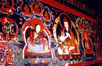 Muurschildering in Ralung