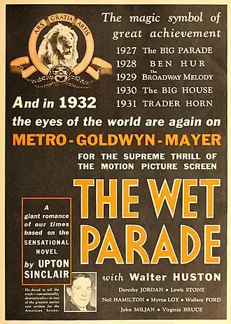 Advertentie voor The Wet Parade